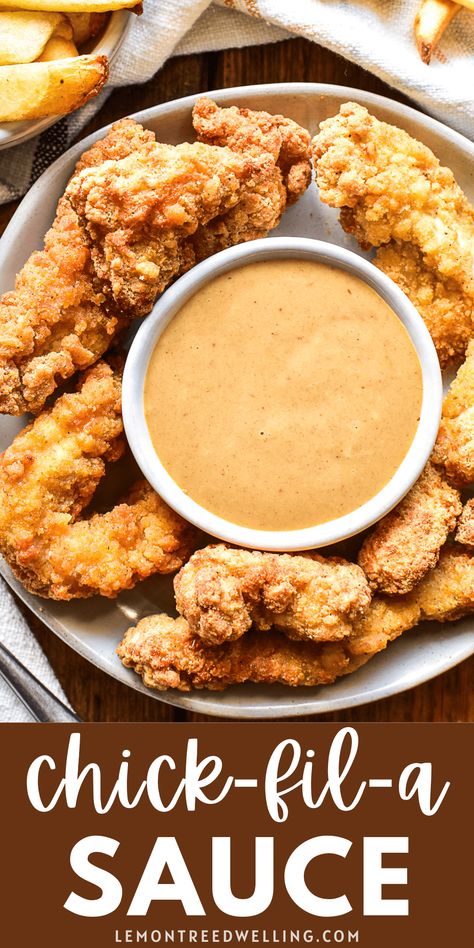 This Copycat Chick fil A Sauce tastes just like the real deal... only better! Plus, it's made with just 4 simple ingredients you're sure to have on hand!