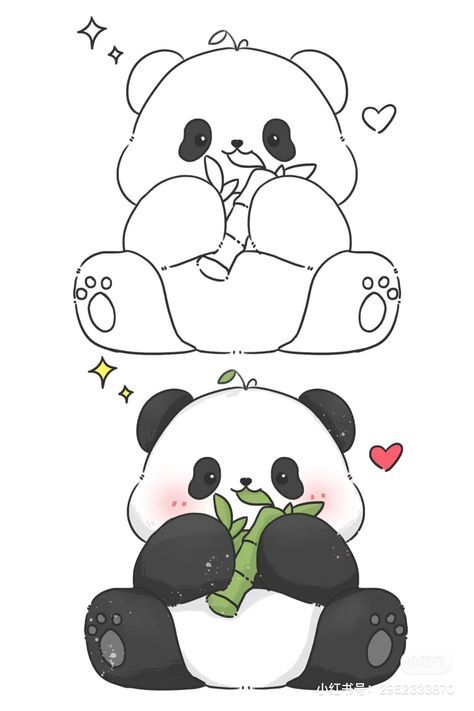 Cute Panda Sketch Easy, Cute Panda Drawing Sketches, Drawing Panda Easy, Chibi Panda Drawing, Cute Panda Cartoon Drawings, Cute Panda Drawing Kawaii, Cartoon Panda Drawing, Cute Panda Doodle, Panda Outline Drawing