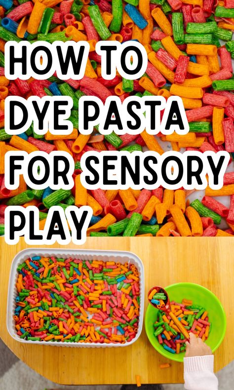 How To Dye Pasta For Craft And Sensory Play - In The Playroom