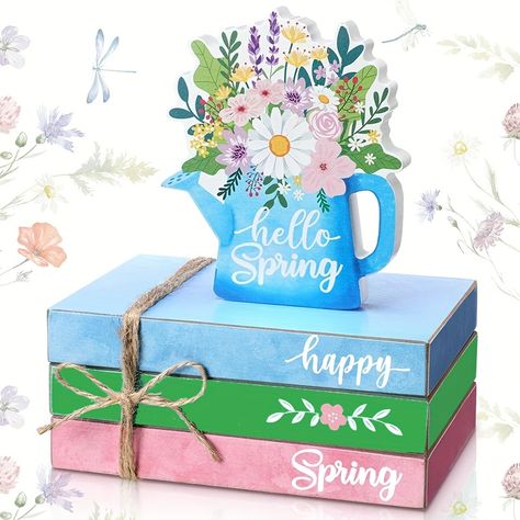 Easter Living Room, Spring Table Centerpieces, Spring Tiered Tray Decor, Spring Living Room Decor, Spring Tiered Tray, Spring Living Room, Living Room Ornaments, Hal Decor, Bedroom Gift