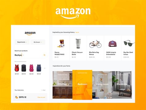 Amazon Concept - Home Page by Jakub Dobek #design #ui #uxdesign #patterns #diy #tips #product #product #app #website Hero Outfits, App Ideas, App Website, Amazon Website, Ui Patterns, Kitchen Wardrobe, Concept Home, Website Redesign, Ui Inspiration