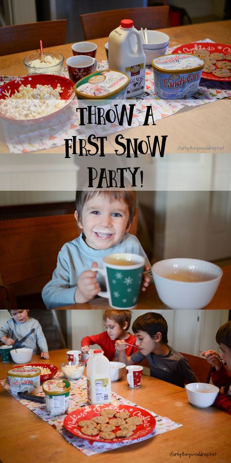 We recently had our first snow of the season! And wow, it was a beautiful one. It was the kind of snow where it sticks to the trees and comes down in big, fluffy flakes. It looked like we were livi… Snow Party, First Snowfall, First Snow, Beautiful One, Holiday Traditions, Trees, Holidays