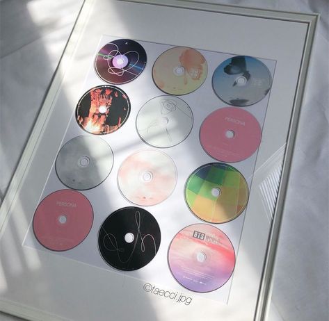 Kpop Cd Display, Bts Room, Dorm Room Wall Decor, Army Room Decor, Kpop Room, Album Storage, Army Room, Dorm Room Walls, Teen Room Decor