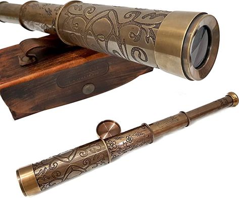 Aurora Sinistra, Telescope Vintage, Pirate Props, Pirate Movies, Cylinder Bag, Home Table Decor, Opera Glasses, Pirate Captain, Learning Toys For Toddlers