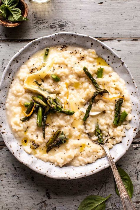 Brie Risotto, Butter Asparagus, Filet Mignon Chorizo, Fresh Asparagus, Half Baked, Risotto Recipes, Half Baked Harvest, Lemon Butter, Roasted Butternut