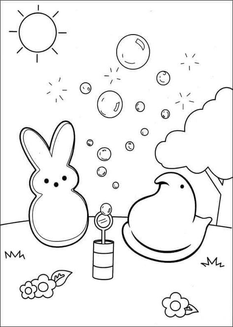 Free Printable Peeps Coloring Pages Peeps Coloring Pages, Printable Easter Activities, Easter Coloring Sheets, Easter Worksheets, Monster Truck Coloring Pages, Easter Coloring Book, Space Coloring Pages, Marshmallow Peeps, Easter Coloring