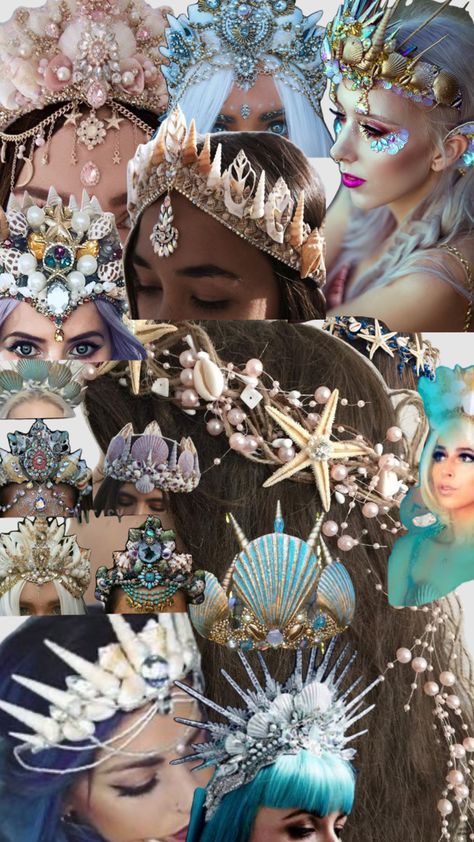 #mermaid #crown Mermaid Crown Aesthetic, Crown Aesthetic, Sea Shells Diy, Mermaid Crown, Barbie Accessories, Starfish, Ibiza, Sea Shells, Mermaid