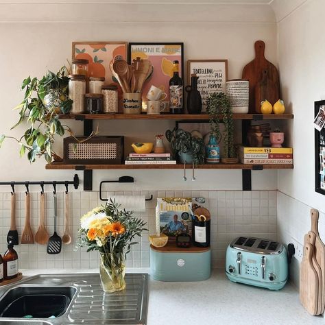 Dreamy kitchen setup by @charshome__ featuring our Heritage Turquoise Toaster ✨ Make sure to tag #MyHaden for a chance to be featured! #HadenAppliances Kitchen Setup, Kitchen Vignettes, Kitchen Countertop Decor, Countertop Decor, Home Coffee Bar, Cooking Set, Apartment Kitchen, House Room, Apartment Inspiration