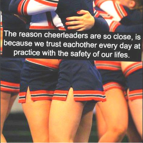 i dont think anyone understands how much a cheer team is like a family. Cheerleading Tips, Cheerleading Videos, Cheer Funny, Cheer Flyer, Cheer Hacks, Cheer Team Pictures, Cheerleading Quotes, Cheer Routines, Cheer Competition