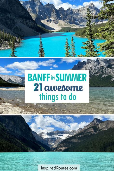 Going to Banff National Park this summer for an epic vacation? This is the ultimate guide to everything you need to know about a summer in Banff! Stunning lakes, rivers and waterfalls plus amazing wildlife. There's so many things to do in Banff in summer. | Canadian Rockies | Banff National Park | Banff in Summer | Things to Do in Banff, Alberta | Summer Vacation Ideas Banff Canada Summer, Banff In Summer, Banff Activities, Alberta Summer, Things To Do In Banff, Best Rv Parks, Banff National Park Canada, Canada Summer, Alberta Travel