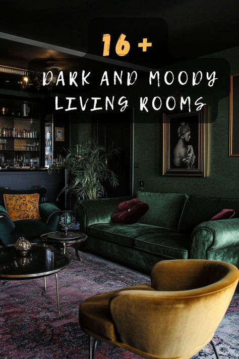 Transform your space into a cozy, dark, and moody living room. Click to dive into elegant and dramatic decor ideas! 🌑🛋️ #MoodyInteriors #LivingRoomDesign #HomeDecor #CozyHome #ElegantSpaces Moody Grunge Aesthetic, Dark Cottagecore Living Room Cozy, Dark And Moody Interiors Eclectic, Living Room Decor Gothic, Dark And Moody Homes, Small Dark Living Room Ideas Cozy, Moody Colonial Living Room, Eclectic Victorian Living Room, Dark Wood Aesthetic Living Room