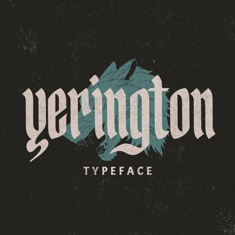 Yerington is a Gothic typeface with a modern twist. The letters have sharp edges and a bold appearance, but they're also rounded and friendly. Yerington is perfect for use in headlines, logos, and other branding Fancy Fonts Alphabet, Tattoo Name Fonts, Victorian Fonts, Gothic Text, Blackletter Font, Western Font, Word Fonts, Logos Ideas, Multi Language