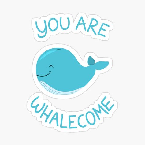 Get my art printed on awesome products. Support me at Redbubble #RBandME: https://www.redbubble.com/i/sticker/Whale-thank-you-by-AnishaCreations/14595742.EJUG5?asc=u Whale Illustration, Sticker Printable, Cute Whale, Cute Whales, Sticker Cute, Thank You Stickers, Logo Ideas, Printable Stickers, You Smile