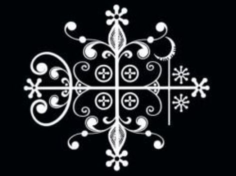 A Veve is a religious symbol for a voudou "loa" (or lwa) and serves as their representation during rituals. Ritual Symbols, African Voodoo, Easy Gardening Hacks, Darkside Tattoo, Yoruba Orishas, Voodoo Art, Papa Legba, Voodoo Hoodoo, Voodoo Spells