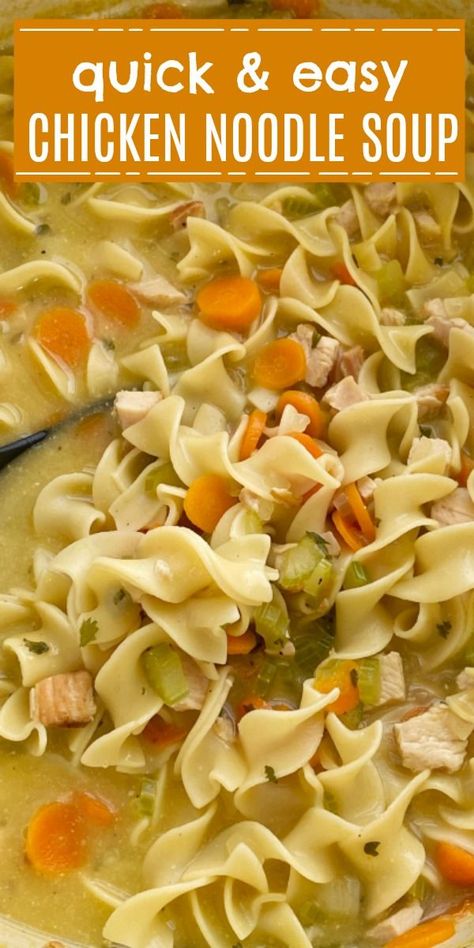 One Pot Chicken Noodle Soup, Chicken Egg Noodle Soup, Chicken Egg Noodles, Quick Chicken Noodle Soup, Easy Chicken Noodle Soup Recipe, Homemade Chicken Noodle Soup Recipe, Easy Chicken Noodle Soup, Chicken And Egg Noodles, Chicken Noodle Soup Recipe Homemade