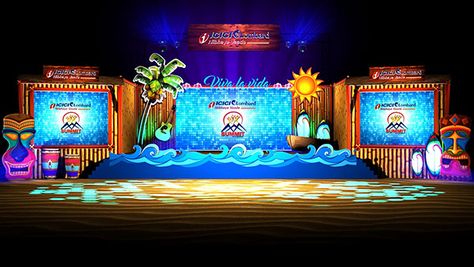 ICICI Lombard - viva la vida on Behance Stage Inspiration, Stage Backdrop Design, Around The World Theme, Signage Board, Stage Ideas, Corporate Events Decoration, Corporate Event Design, Stage Set Design, Retail Inspiration