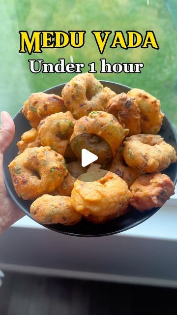 Deepa Kuber/My Vegetarian,Vegan Recipes on Instagram: "Quick and easy recipe for Crispy and fluffy Medu Vadas  . . . Note:  1. You can add rice flour to the batter if it becomes soggy.  2. Grinding the batter in Wet grinder, make the Vadas fluffy ..  3. Make vadas as soon as you finish grinding.  4. Refrying makes vada crispier and they remain crispy for longer time.  (Medu Vada under 1 hour, Quick recipe of Medu Vada, Easy Medu Vada recipe, Karnataka cuisine, Medu Vada, Mendu Vada, Dahi vada, Quick Medu Vada recipe)" Karnataka Cuisine, Medu Vada Recipe, Dahi Vada Recipe, Wet Grinder, Medu Vada, Dahi Vada, Vada Recipe, Hebbar's Kitchen, Rice Flour