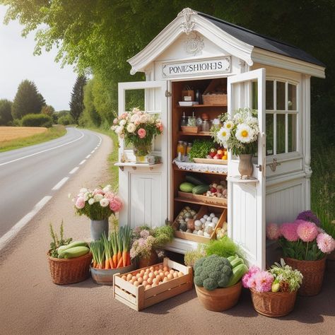 Planning a Roadside Farmstand — Rural-Urban Divide Egg And Flower Stand, Roadside Market Stand, Farmstand Cart, Roadside Farm Stand Plans, Diy Flower Stand Outdoor, Roadside Farmstand Ideas, Front Yard Farm Stand, Diy Farmstand Ideas, Roadside Flower Stand Ideas