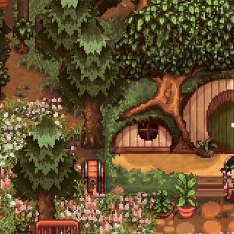 Strawdew Valley Aesthetic, Stardew Valley Scenery, Cozy Stardew Valley, Stardew Valley Widgets, Stardew Aesthetic, Stardew Valley Aesthetic, Stardew Farm, Stardew Farms, Cottagecore Forest