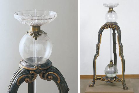 Found on Makezine.com Antique Heron's Fountain on Makezine.com Wikipedia-Heron's Fountain Heron's Fountain is a water fountain that squi... Heron's Fountain, Heron Fountain, Diy Fountain, Indoor Greenhouse, Diy Interior, Dieselpunk, Absinthe Fountain, Serving Piece, Water Fountain