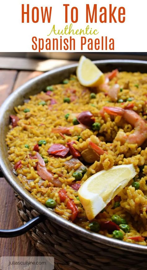 Chicken Paella Recipe Easy, Best Paella Recipe, Spanish Paella Recipe, Shrimp Paella, Authentic Spanish Recipes, Spanish Cooking, Paella Recipe Seafood, Chicken Paella, Spanish Paella