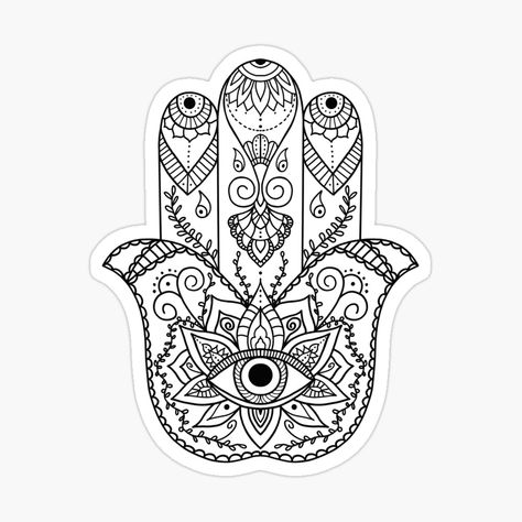 Get my art printed on awesome products. Support me at Redbubble #RBandME: https://www.redbubble.com/shop/p/46141156.EJUG5?asc=u Hamsa Drawing, Paisley Drawing, Hamsa Hand Art, Hamsa Tattoo Design, Office Stickers, Hamsa Hand Tattoo, Spiritual Lifestyle, Hamsa Art, Hamsa Design