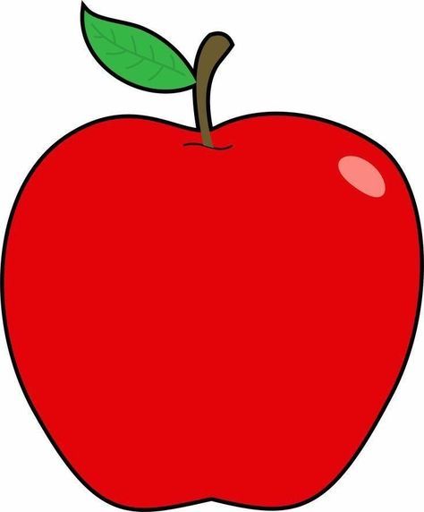 Apple Clip Art, Room Activities, Clip Art Freebies, Apple Picture, Fruit Crafts, Kindergarten Freebies, Vegetable Cartoon, Fruit Clipart, Preschool Colors