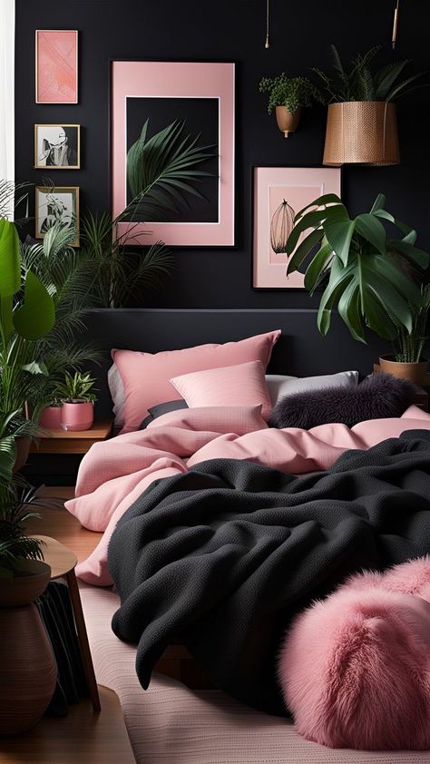 Pink Popsicle Paradise: Cool and Refreshing Bedroom Bachelorette Bedroom, Bedroom Magic, Pink Green Bedrooms, Dark Feminine Bedroom, Feminine Bedroom Decor, Pink Canopy, Bedroom Accents, Modern Bedroom Furniture Sets, Pink Mosaic