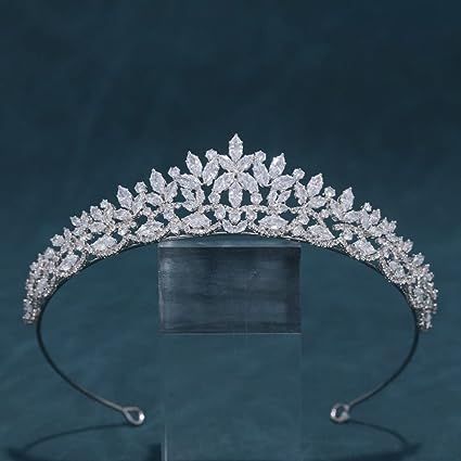 Amazon.com: FASNAHOK Silver CZ Wedding Tiaras for Brides Floral Princess Crowns for Women Cubic Zirconia Bridal Headband Sweet 16 Crown Birthday Hair Accessories : Clothing, Shoes & Jewelry Sweet 16 Crowns, Crowns For Women, Prom Tiaras, Princess Crowns, Swarovski Tiara, Wedding Tiaras, Floral Tiara, Crown Birthday, Birthday Tiara