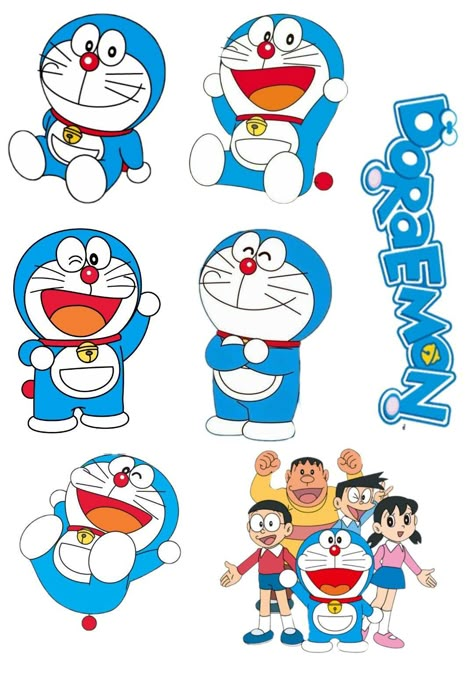 Doremon Sticker Printable, Doraemon Sticker Printable, Isi Binder, Photo Print Cake, Barbie Doll Birthday Cake, Cartoons Hd, Photo Cake Topper, Emoji Set, Owl Clip Art