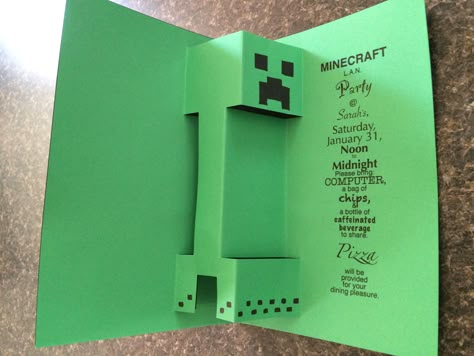 4de Verjaardag, Minecraft Gifts, Lan Party, خريطة ذهنية, Diy Minecraft, The Creeper, Origami Patterns, Minecraft Birthday Party, Instruções Origami