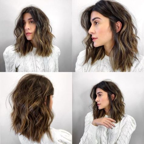 Shag Hair Side Part, Lob With Choppy Layers, Medium Length Hair With Choppy Layers, Best Medium Length Haircuts, Messy Lob, Medium Length Layered Haircuts, Mid Hair, Medium Brunette Hair, Messy Bob Haircut