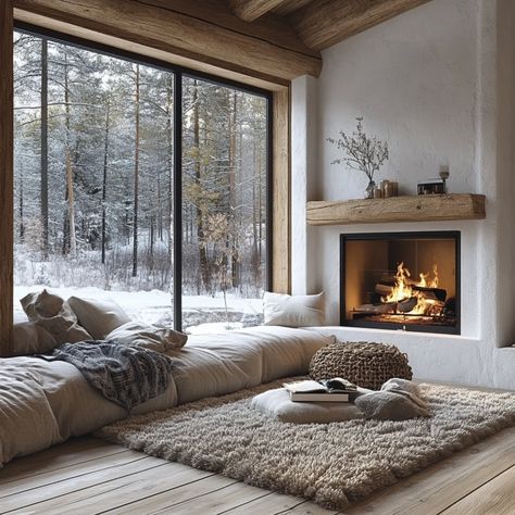 ##cozy #fireplace #relax #winter #christmas Rustic Cabin Ideas, Rustic Home Inspiration, Alpine Chic, Functional Living Room, Cabin Weekend, Chalet Interior, Chalet Design, Forest Home, Cabin Interiors