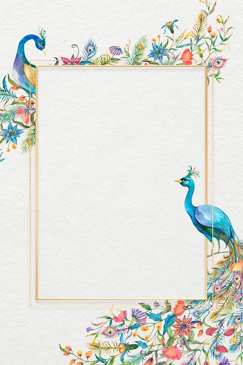 Peacock Background, Peacock Illustration, Wedding Illustration Card, Feather Peacock, Indian Invitation Cards, Watercolor Peacock, Wedding Card Design Indian, Peacock Images, Indian Wedding Invitation Card Design