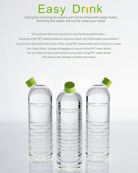 Easy Drink – Bottle Redesign by Hsu Hsiang-Min, Liu Nai-Wen & Chen Yu-Hsin Bottle Designs, Water Packaging, Bottle Design Packaging, Pet Design, Pet Water Bottle, Brown Cow, Easy Drinks, Water Bottle Design, Packing Design