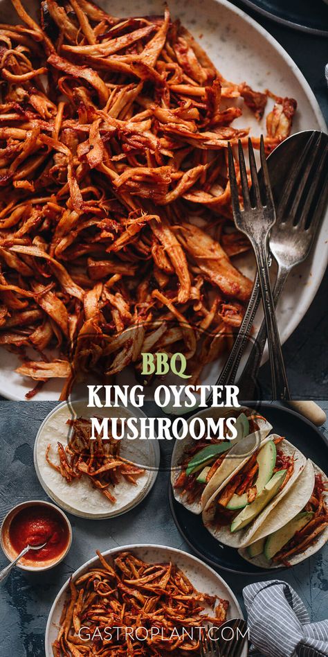 King Oyster Mushroom Recipe, Mushroom Recipes Vegan, Resep Vegan, Oyster Mushroom Recipe, King Oyster Mushrooms, King Oyster, Monte Cristo Sandwich, Bbq King, Party Spread