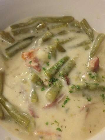 Green Bean Soup Recipe | Allrecipes Green Bean Soup, Green Beans Soup, Creamed Asparagus, Bean Soup Recipe, Dumplings For Soup, Bean Soup Recipes, Hungarian Recipes, Green Bean Recipes, Soup And Sandwich