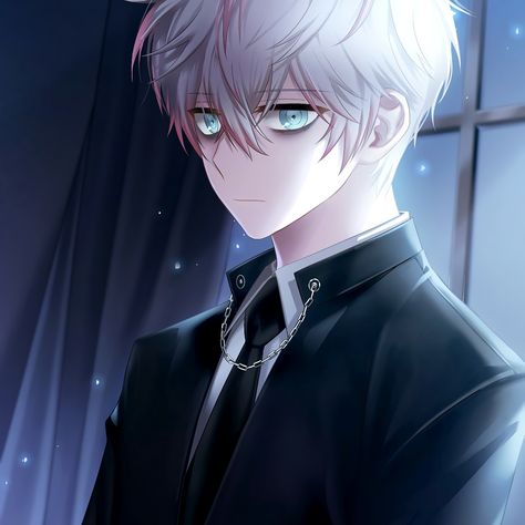 Ray Mystic Messenger, Messenger Icon, Saeran Choi, Grey Hair Men, Grey White Hair, Mystic Messenger, Grey Hair, Love Him, Bts