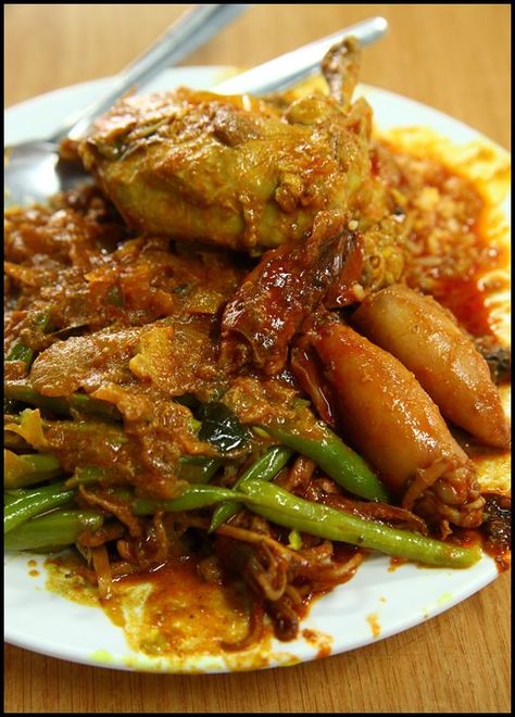 NASI KANDAR! Malaysian Food Recipes, Tropical Food Recipes, Malaysian Street Food, Nasi Kandar, Malaysia Food, Malaysian Cuisine, Armenian Recipes, Tropical Food, Singapore Food