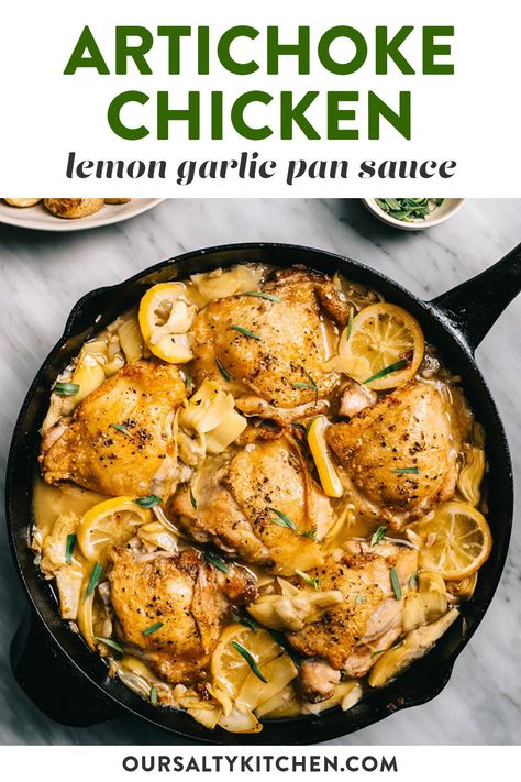 Lemon Greek Chicken, Paprika Chicken Thighs, Desserts Cheesecake, Chicken Thighs Dinner, Quinoa Rice, Artichoke Chicken, Paprika Chicken, Hearty Chicken, Cast Iron Skillet Recipes