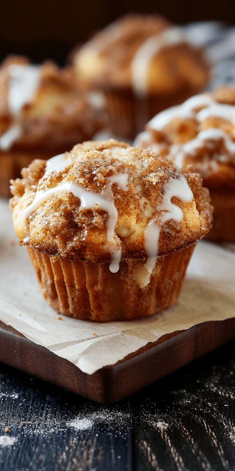 Cinnamon Roll Muffin Recipes, Cinnamon Banana Bread Muffins, Unique Muffin Flavors, Cinnamon Muffins Streusel, Bakery Style Muffins Jumbo, Unique Muffins, Christmas Muffins Recipes, Cinnamon Chip Muffin Recipe, Morning Desserts