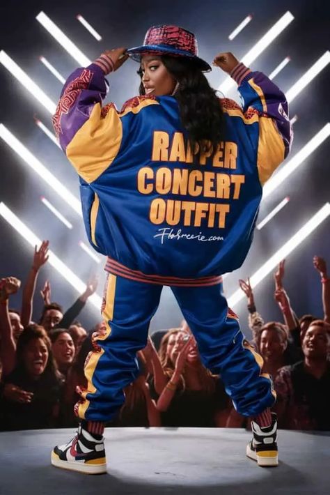 11 Sizzling Rapper Concert Outfit Ideas to Rock Tonight - Fabricerie Rapper Concert Outfit, Rapper Concert Outfit Ideas, Rapper Concert, Hip Hop Concert Outfit, Hip Hop Concert, Tie Dye Sweatsuit, Neon Accessories, Outdoor Outfits, Concert Outfit Ideas