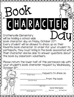 Book Character Day - Taking on Second Character Day, Book Character Day, Childrens Book Characters, School Holiday Activities, Children's Book Characters, Reading Projects, Reading Motivation, Library Activities, 2nd Grade Ela