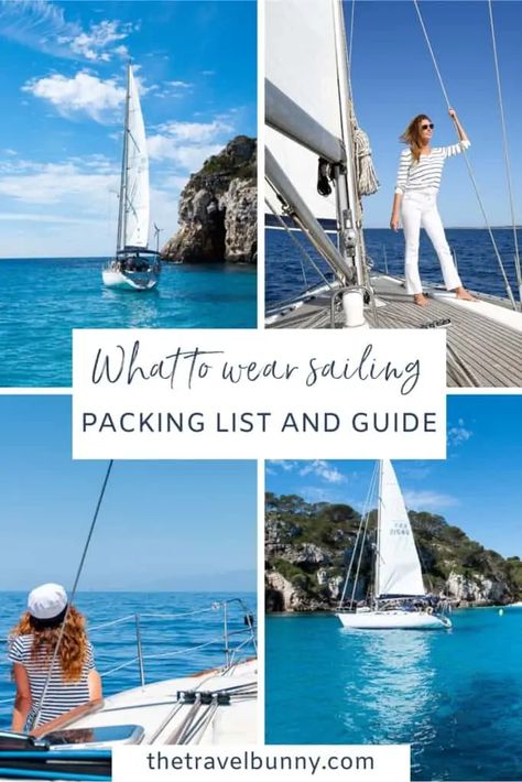 Thinking of a yachting holiday and need to know what to wear sailing? Find out in this essential guide and packing list for your sailing holiday Sailing Packing List, Boat Trip Packing List, Sailing Trip Packing List, Boat Packing List, Bahama Trip, Boating Hacks, Sailing Lifestyle, What To Wear On A Boat, Sailboat Life