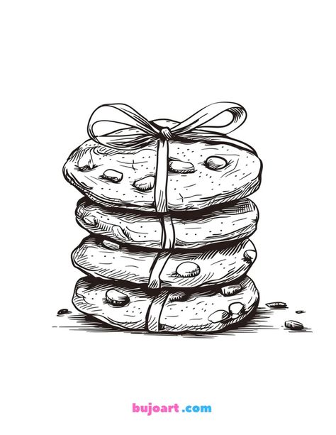 Coloring Pages – Page 6 – Bujo Art Chocolate Doodle Art, Cookies Drawing Illustration, Cookie Coloring Pages, Cookie Drawing, Bujo Art, Sweet Art, Pastry Art, Coloring Pages For Adults, Coloring Book Art