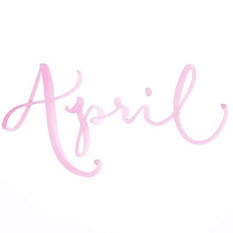 ✿❁✽Delightful✾✽❃ Hello April, Spring Cottage, Seasons Months, Watercolor Calligraphy, Calligraphy Words, Easter Lily, Days And Months, Spring Mood, Pink Easter