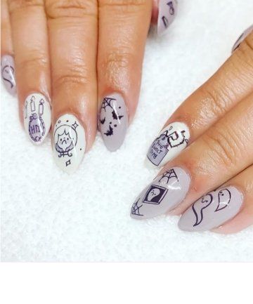 Ghost Nail, Best Nail Colors, Dark Nail Art, Halloween Nail Art Ideas, Summer Nails 2023, 2023 Nail, Best Acne Products, Fun Nail Colors, Moon Nails