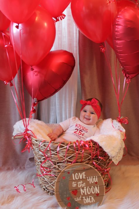 Valentines Baby Photoshoot, Holiday Baby Pictures, Valentine's Photoshoot, Valentines Baby Photos, Month Milestones, Valentine Backdrop, Valentines Birthday Party, Valentine Mini Session, Valentines Baby