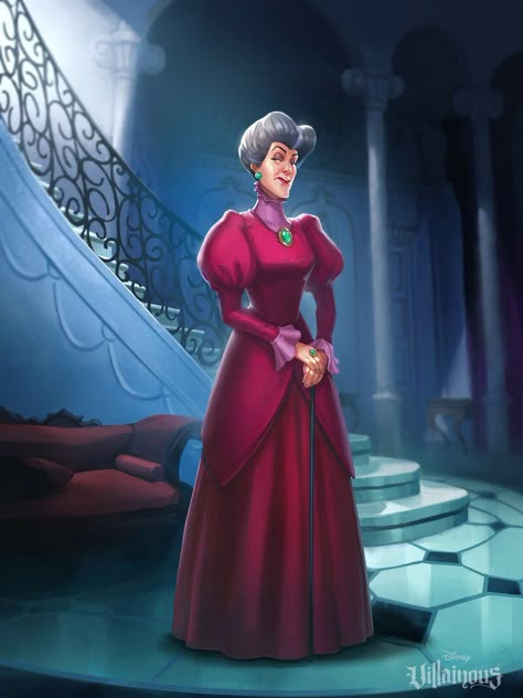 ArtStation - Disney Villanous - Lady Tremaine, Marisa Oh Cinderella 1950, Cinderella Characters, Lady Tremaine, Cinderella Art, Rapunzel Costume, Evil Disney, Disney Silhouettes, Dark Disney, Disney Artwork