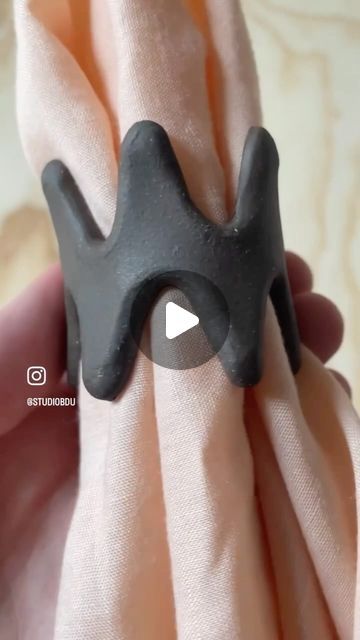 Ceramic.lovers 💙💙 on Instagram: "🤎🤎🤩👌 Making a napkin ring from @studiobdu Leave your thoughts in comments!! Save to not to forget these lovelies❤️‍🔥❤️‍🔥  ➡️ Check out the link in bio for beautiful ceramics and decor.  Credit 📷❤️ @studiobdu  Follow @ceramic.lovers_   If you like it pls support with ❤️   Note: we don’t own this video/picture, all rights go to their respective owners.   Tag friends who will love this ❤️  Thanks for following me ❤️   #handmadepottery #handmadeceramic #potteryideas #kitchenware #ceramiclove #ceramicware #ceramictableware #potteryofinsta #instapottery #instaceramics #glazedpottery  #ceramicslovers #etsy #napkinrings #napkinring #napkinholder #claynapkinrings #ceramicnapkinrings #potterynapkinrings" Ceramic Napkin Rings, Thanks For Following Me, Beautiful Ceramics, Tag Friends, Gif Pictures, Ceramic Tableware, Napkin Ring, Clay Tutorials, Pottery Ideas